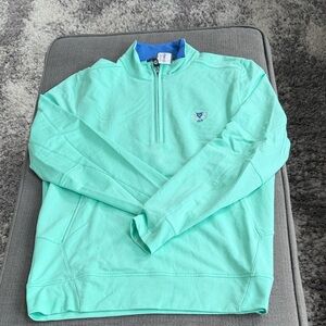 B.Draddy Fairway & Greene Light Green 1/2  Zip-Up Golf Jacket